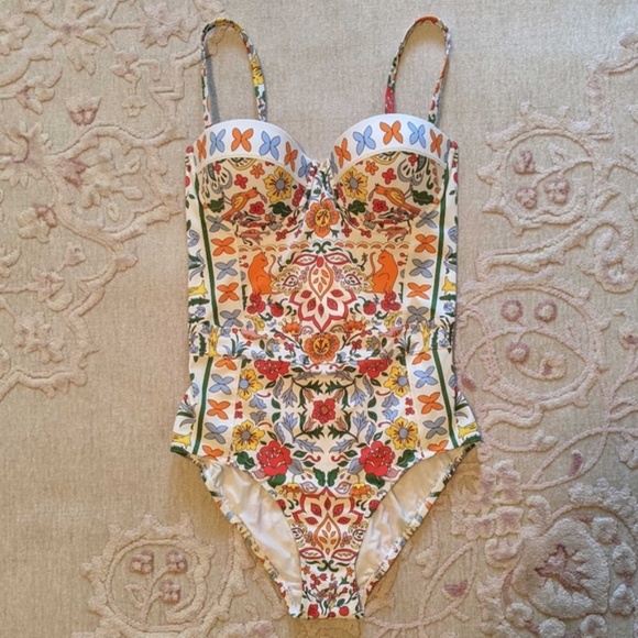 NWT Tory Burch Lipsi Printed One Piece Swimsuit S - Picture 5 of 7